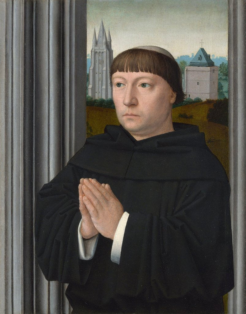 Detail of An Augustinian Friar Praying by Gerard David