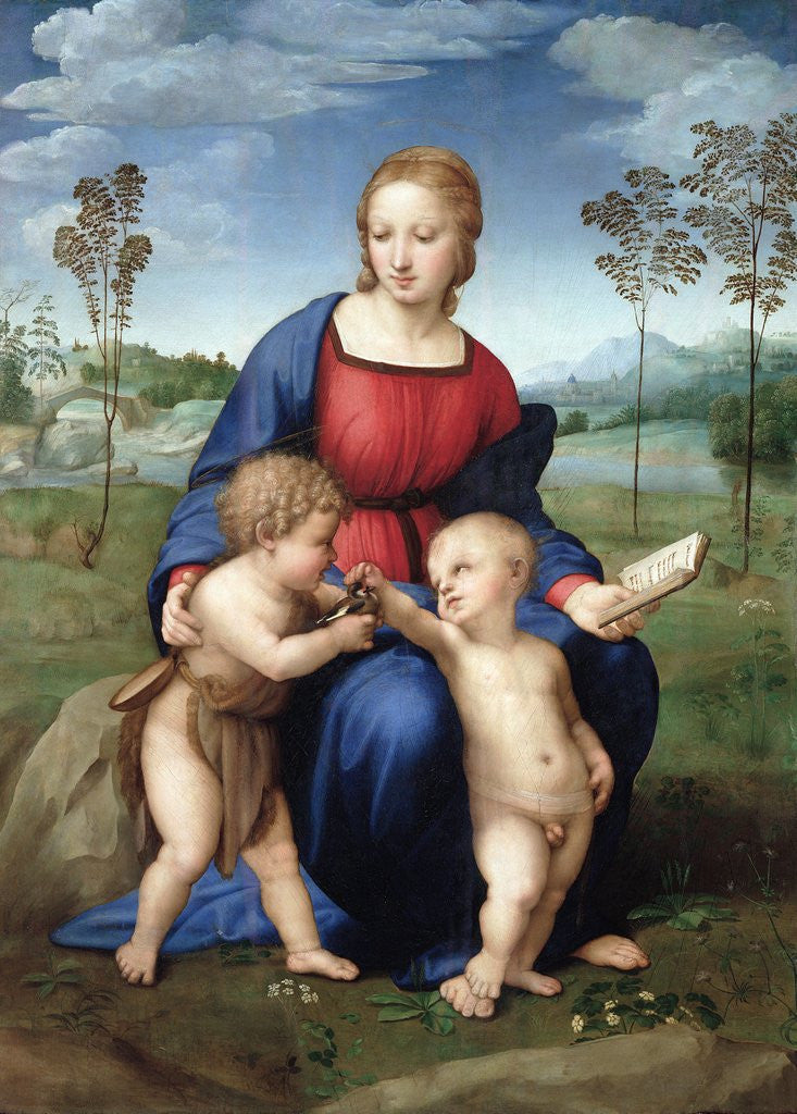 Detail of Madonna del Cardellino (Madonna of the Goldfinch) by Raphael