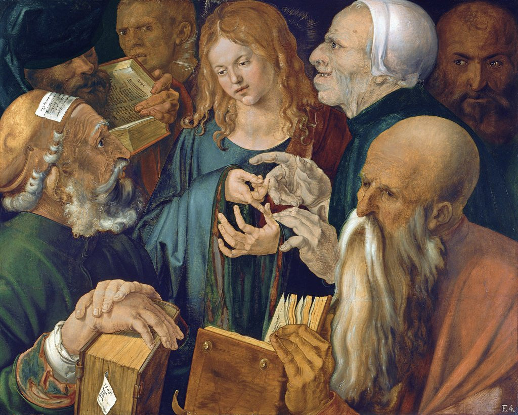 Detail of Jesus Among the Doctors by Albrecht Dürer