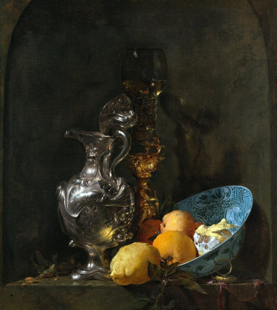 Detail of Still Life with Silver Jug by Willem Kalf