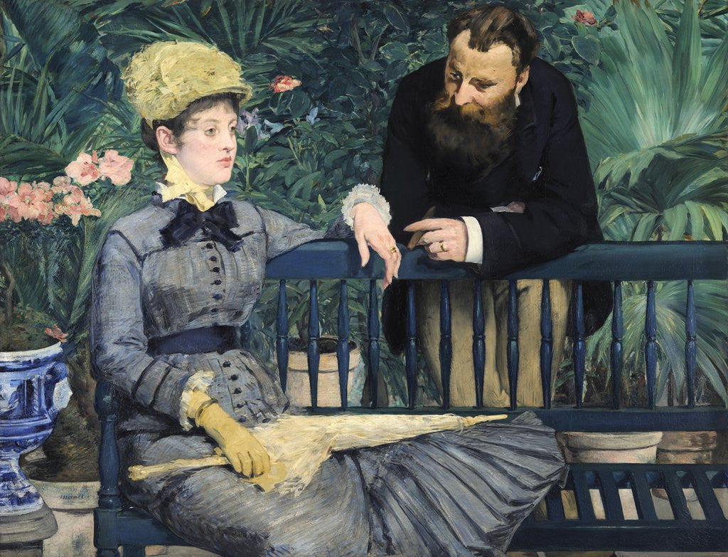 Detail of In the Conservatory by Edouard Manet