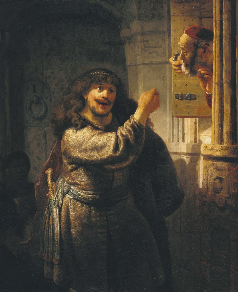 Detail of Samson Threatening His Father-in-Law by Rembrandt van Rijn