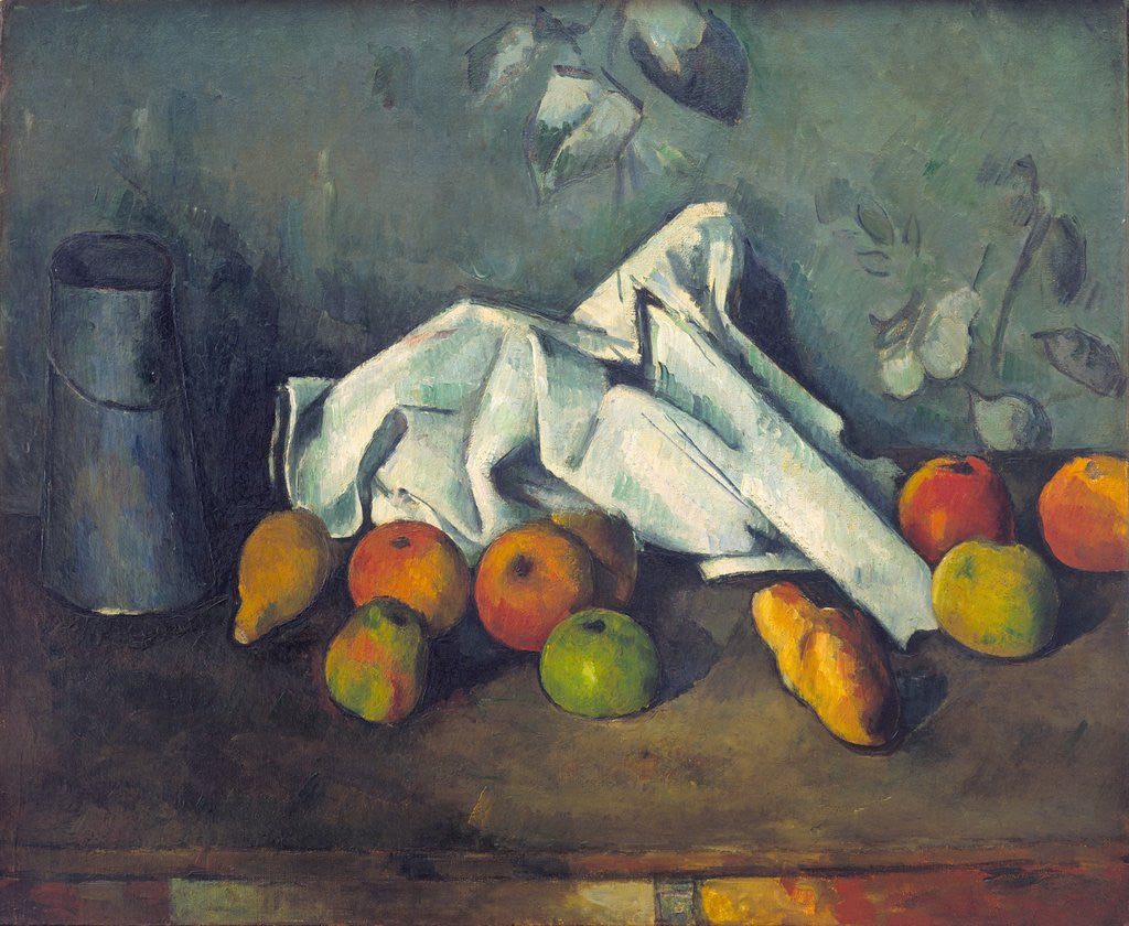 Detail of Still Life with Milk Can and Apples by Paul Cezanne