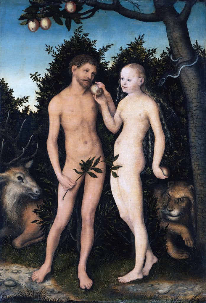 Detail of Adam and Eve in Paradise (The Fall) by Lucas Cranach the Elder