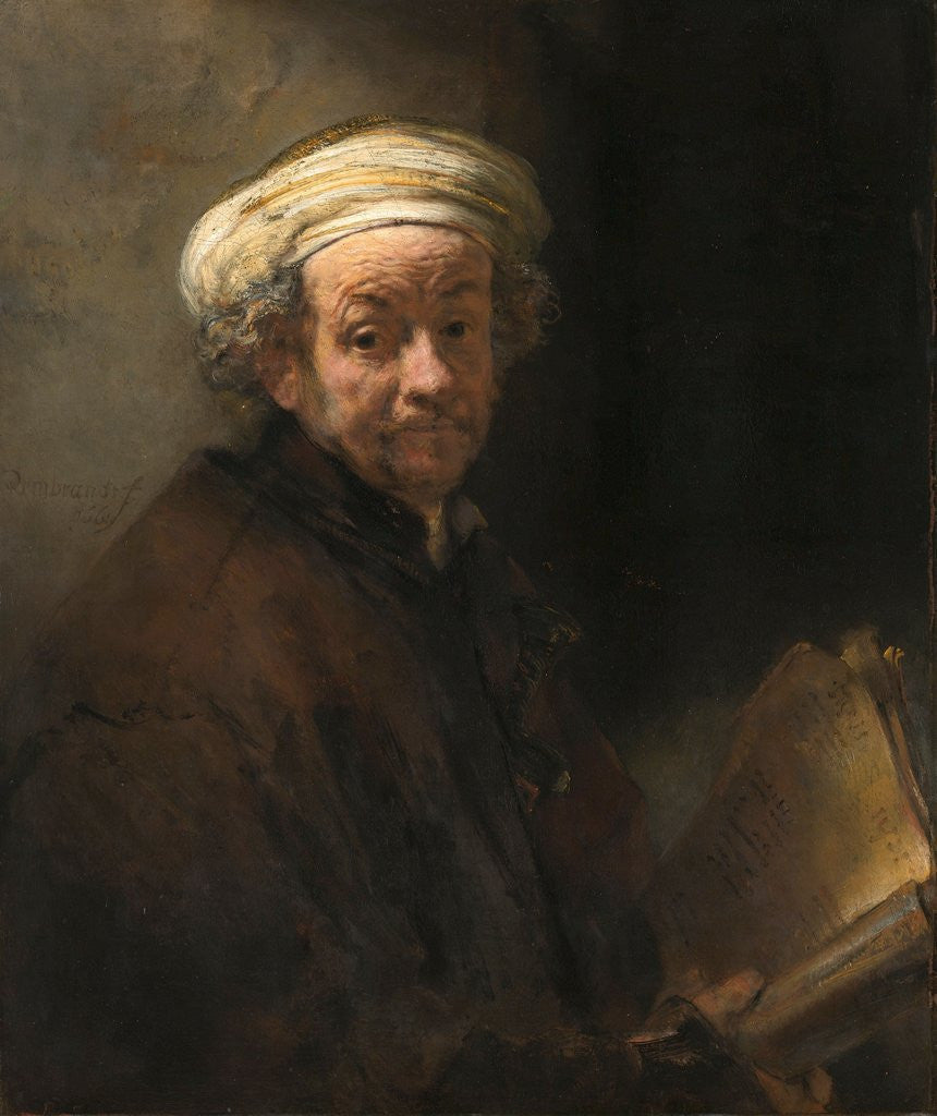 Detail of Self-Portrait as the Apostle Paul by Rembrandt van Rijn