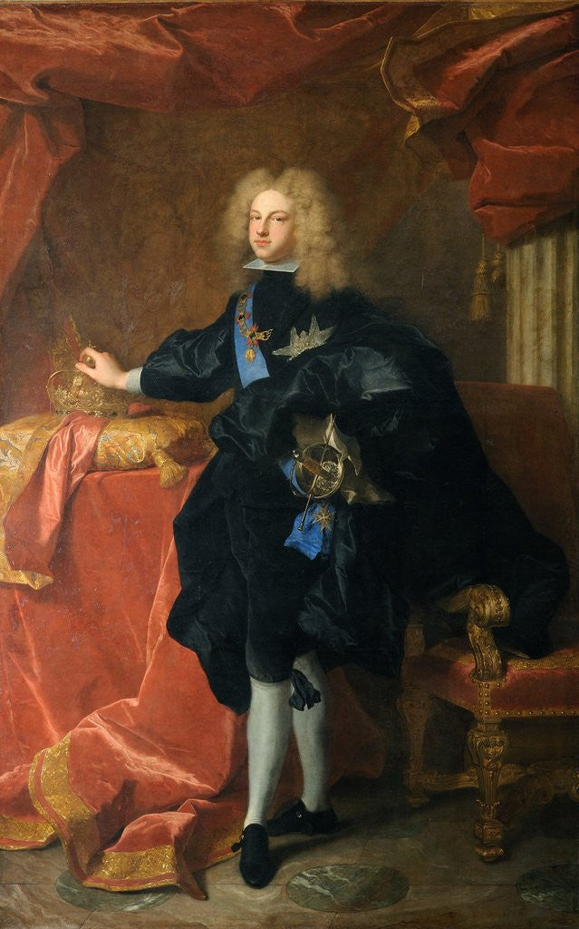 Detail of Philip V, King of Spain by Hyacinthe Rigaud