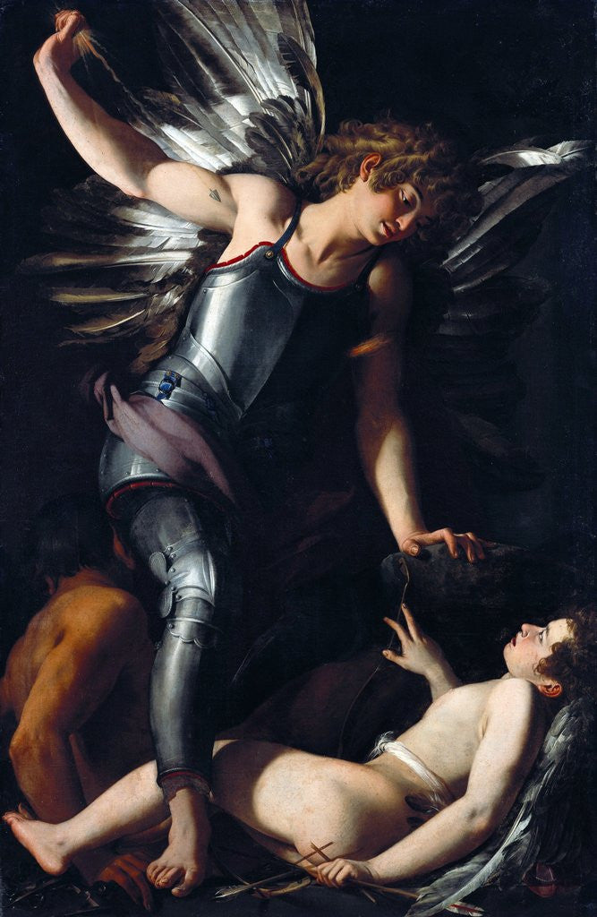 Detail of Divine Love Defeats Earthly Love by Giovanni Baglione