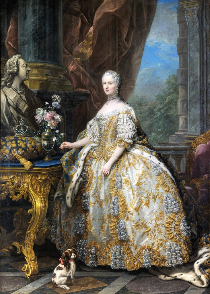 Detail of Marie Leszczinska, Queen of France by Charles van Loo