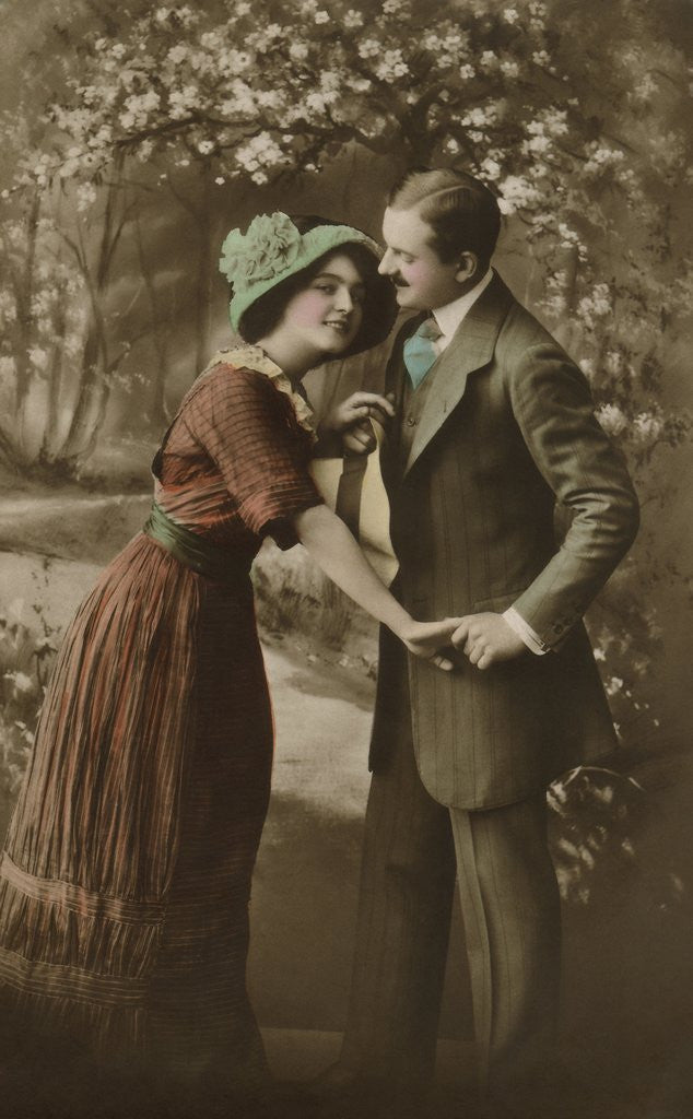 Detail of Couple in springtime by Corbis