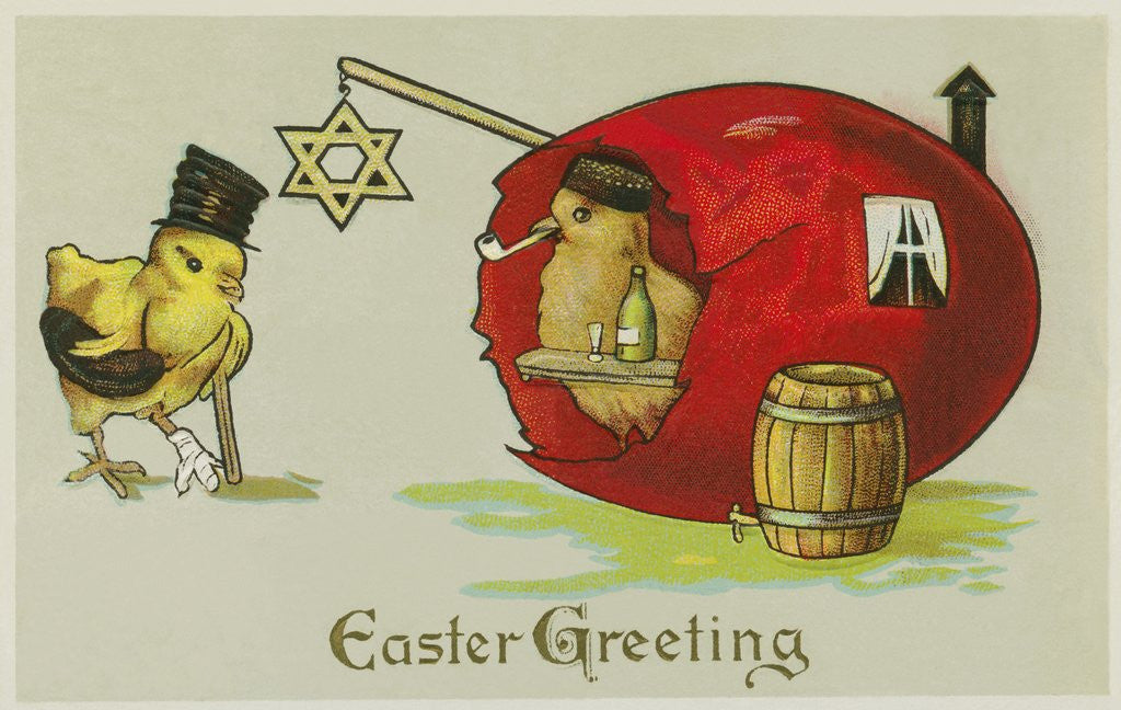 Detail of Easter Greeting illustration by Anonymous