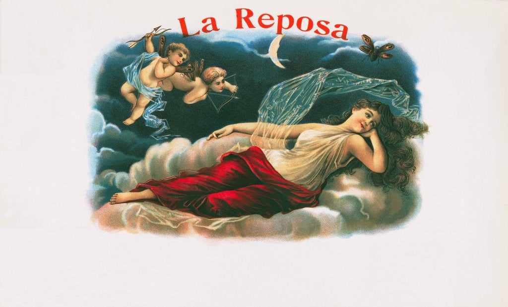Detail of La Reposa cigar label by Anonymous