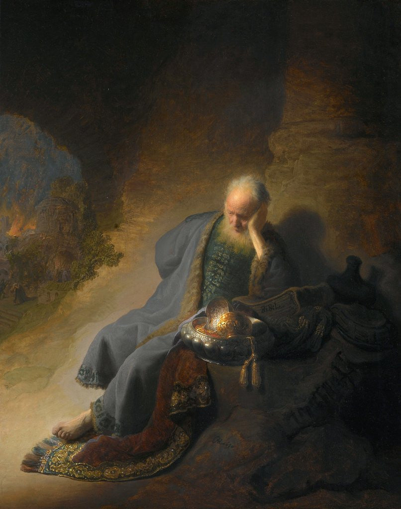 Detail of Jeremiah Lamenting the Destruction of Jerusalem by Rembrandt van Rijn