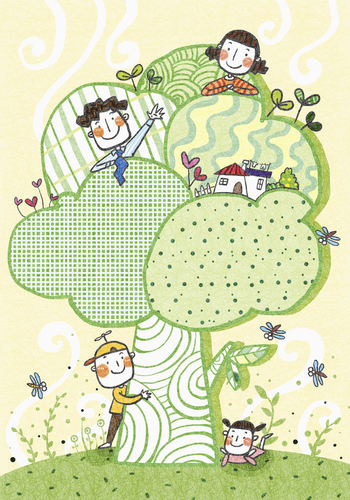 Detail of Cordial family spend happy time altogether by Anonymous