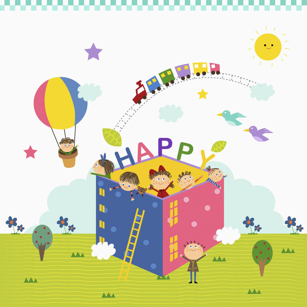Detail of Happy children enjoying their time by Anonymous
