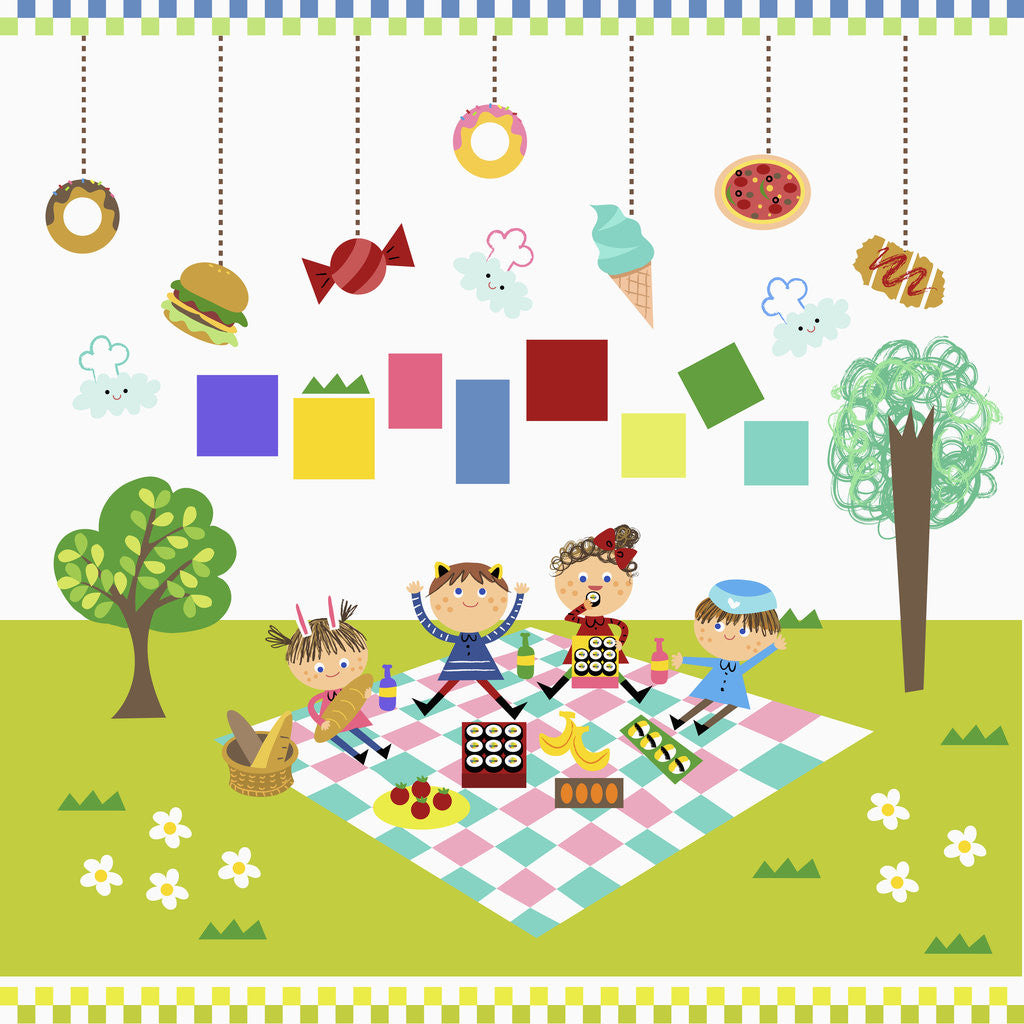 Detail of Happy children enjoying their time by Anonymous