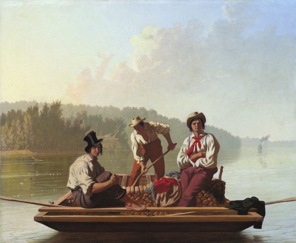 Detail of Boatmen on the Missouri by George Caleb Bingham
