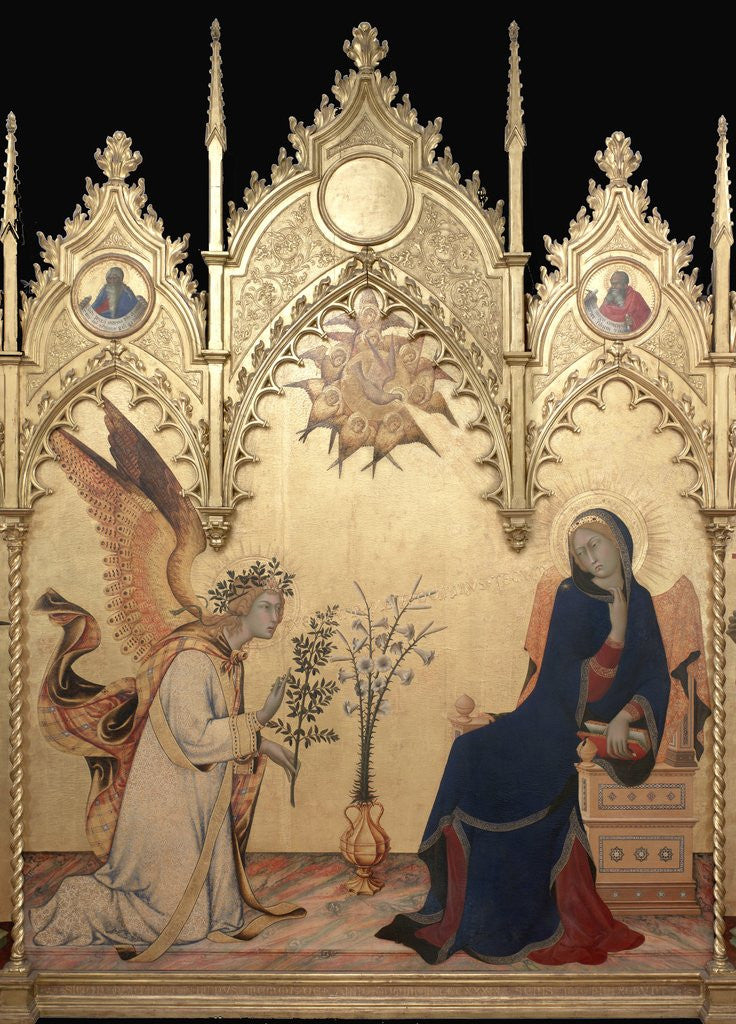 Detail of Detail of Annunciation with Two Saints by Simone Martini