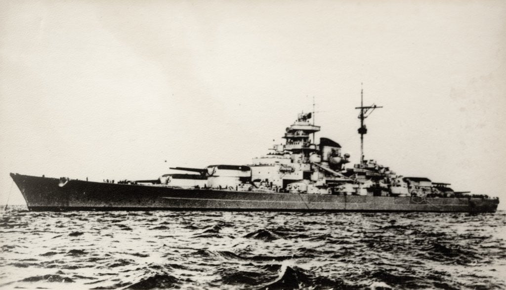 Detail of The German battleship Bismarck of the German Kriegsmarine during early World War II by Corbis