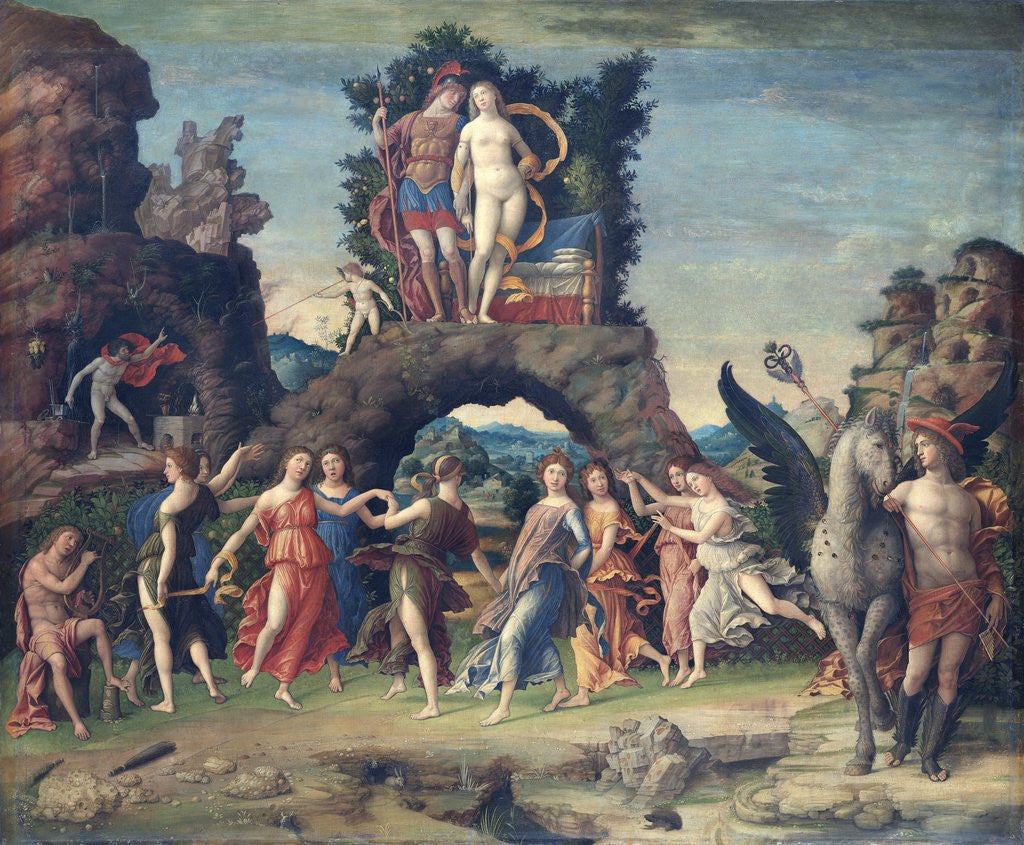 Detail of Parnassus by Andrea Mantegna