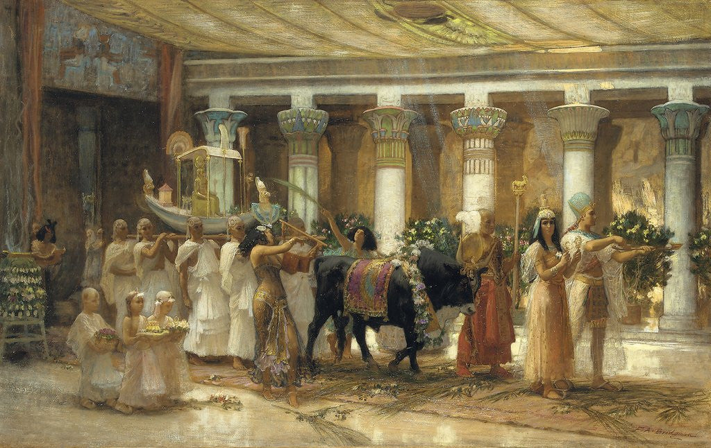 Detail of The Procession of the Sacred Bull Apis by Frederick Arthur Bridgman
