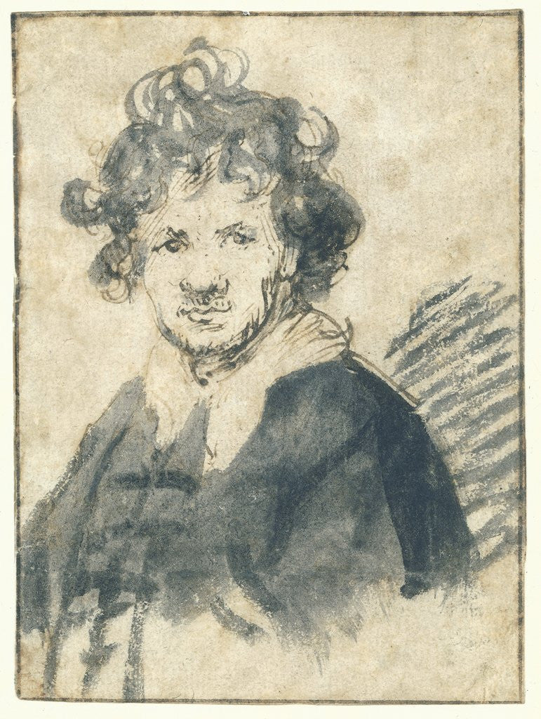 Detail of Self-Portrait by Rembrandt van Rijn