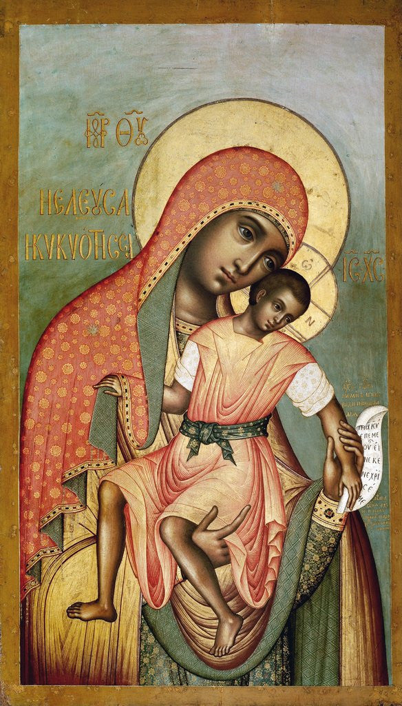 Detail of Icon of the Virgin Eleousa of Kykkos by Simon Ushakov