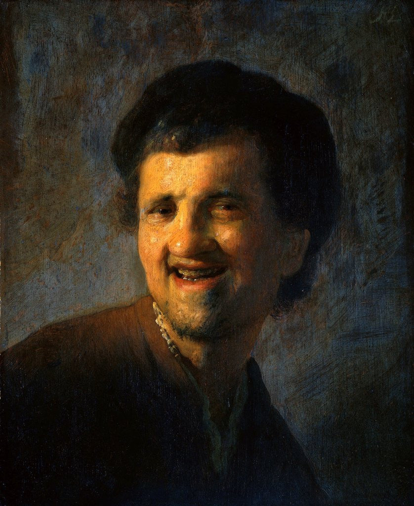 Detail of Laughing Young Man by Rembrandt van Rijn