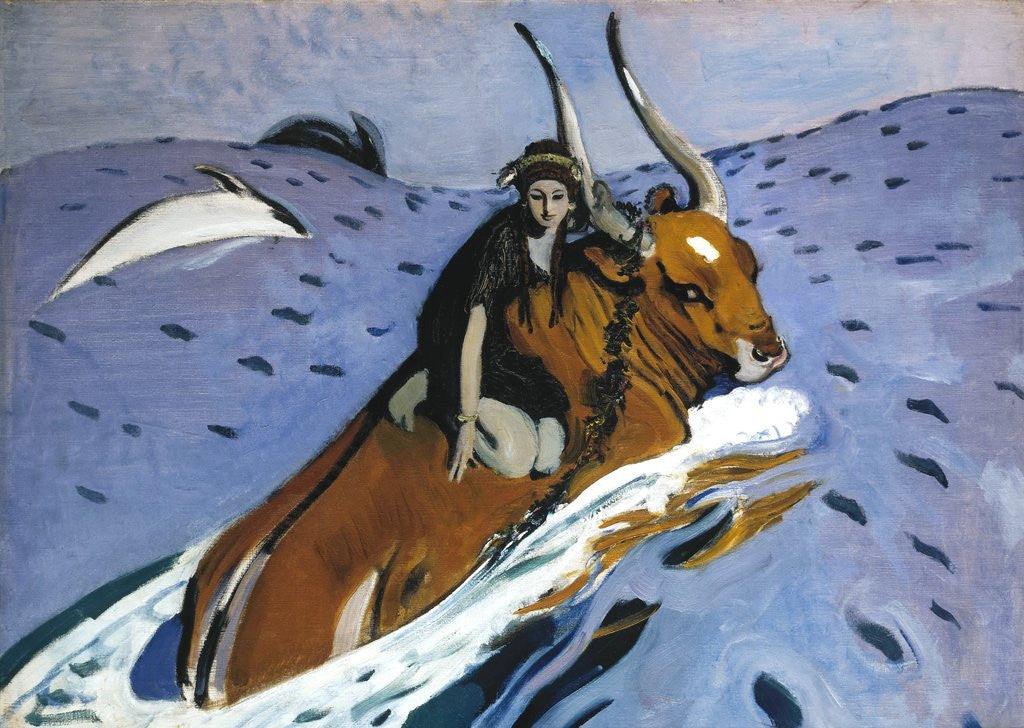 Detail of The Rape of Europa by Valentin Serov