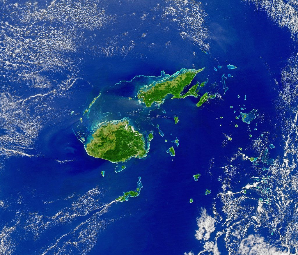 Detail of Satellite View of Fiji by Anonymous
