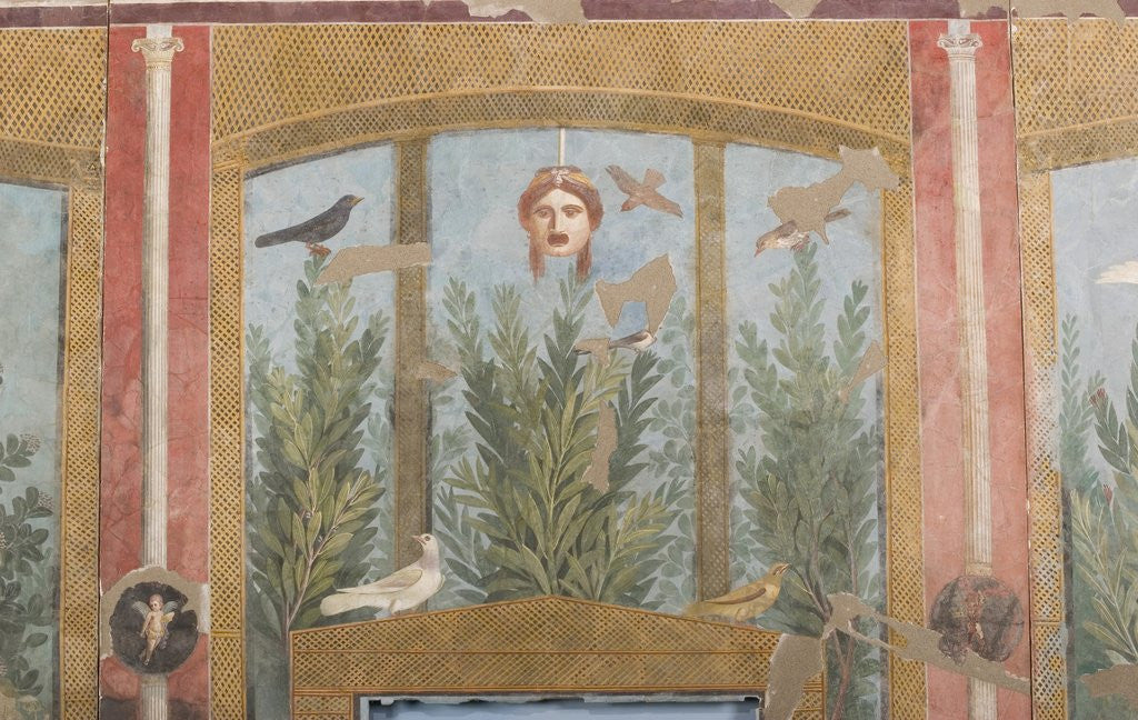 Detail of Fresco painting from House of the Gold Bracelets in Pompeii by Anonymous
