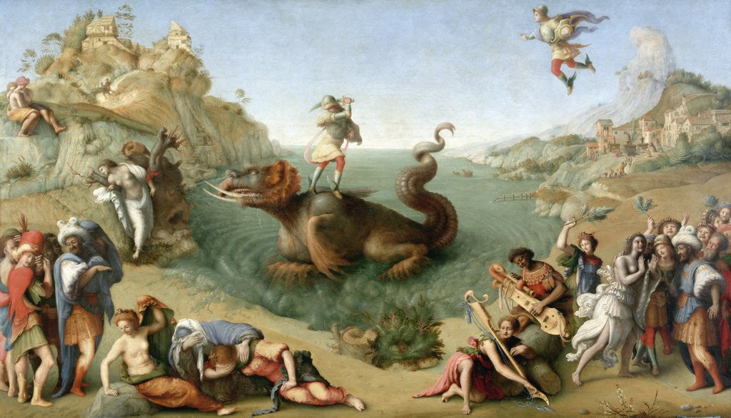 Detail of Andromeda Freed by Perseus (with Perseus Slaying the Dragon) by Piero di Cosimo