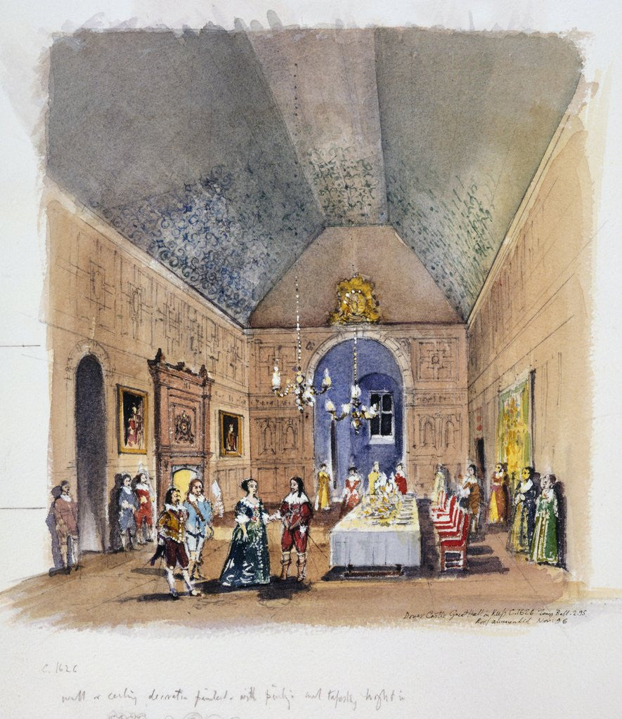 Detail of The Great Hall in the Keep of Dover Castle, Kent by Anonymous