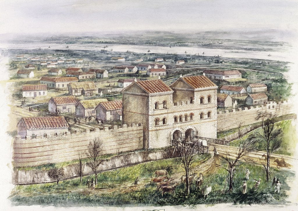 Detail of Roman gate at Newgate, City of London by Anonymous