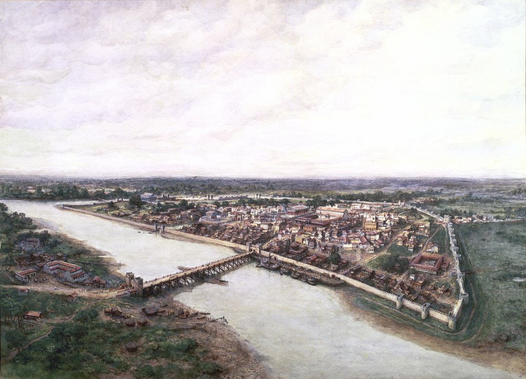 Detail of Artist's impression of Roman London by Anonymous