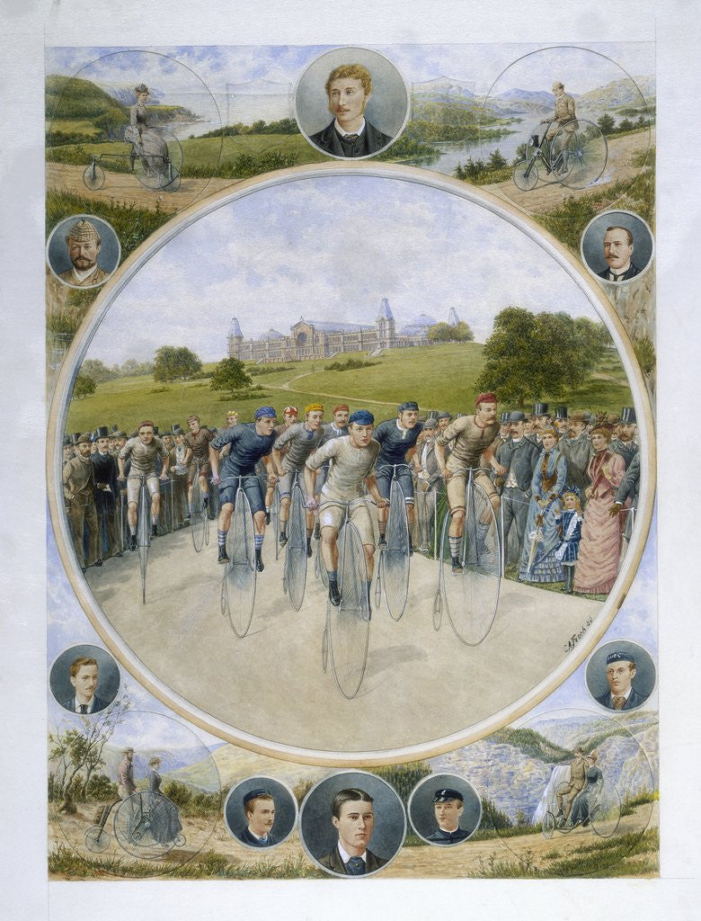 Detail of Cyclists at Alexandra Palace, Wood Green, Haringey, London by Anonymous