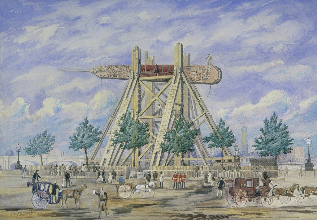 Detail of Erection of Cleopatra's Needle by Anonymous
