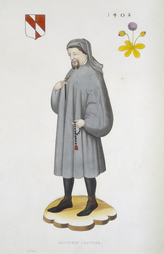 Detail of Geoffrey Chaucer by Anonymous