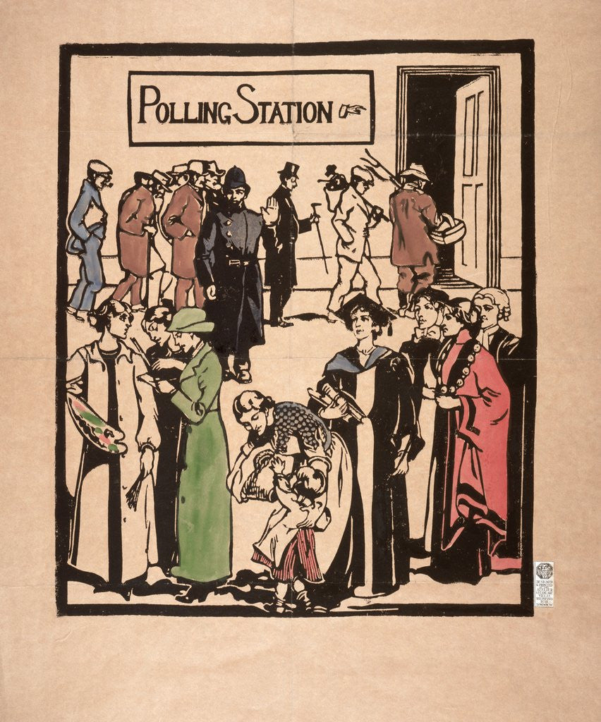 Detail of Polling station poster by Anonymous