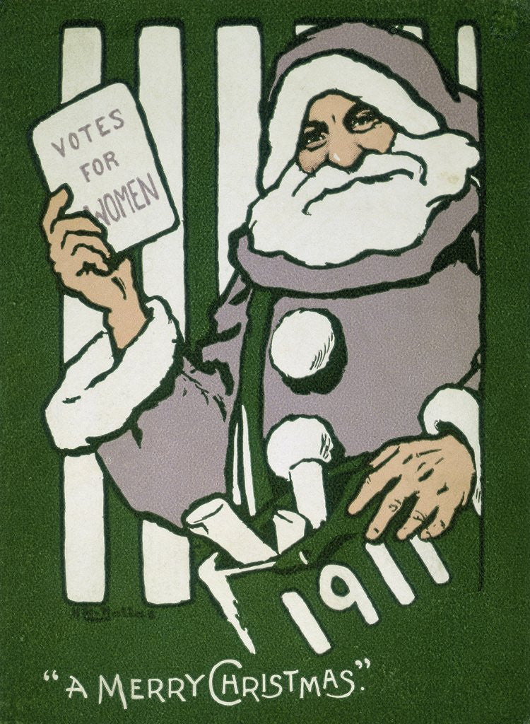Detail of Votes for Women Christmas card by Anonymous