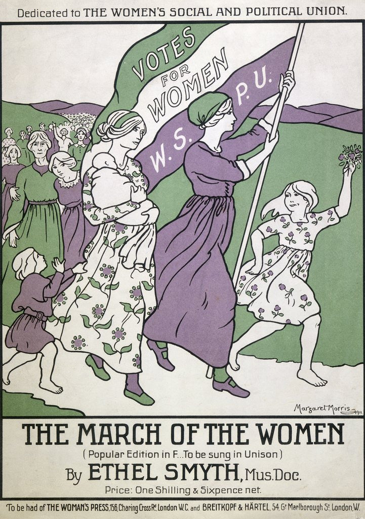 Detail of Songsheet of 'The March of the Women' by Anonymous