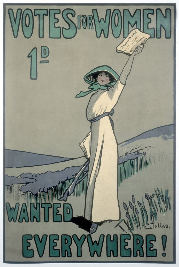 Detail of Votes for Women Wanted Everywhere poster by Corbis