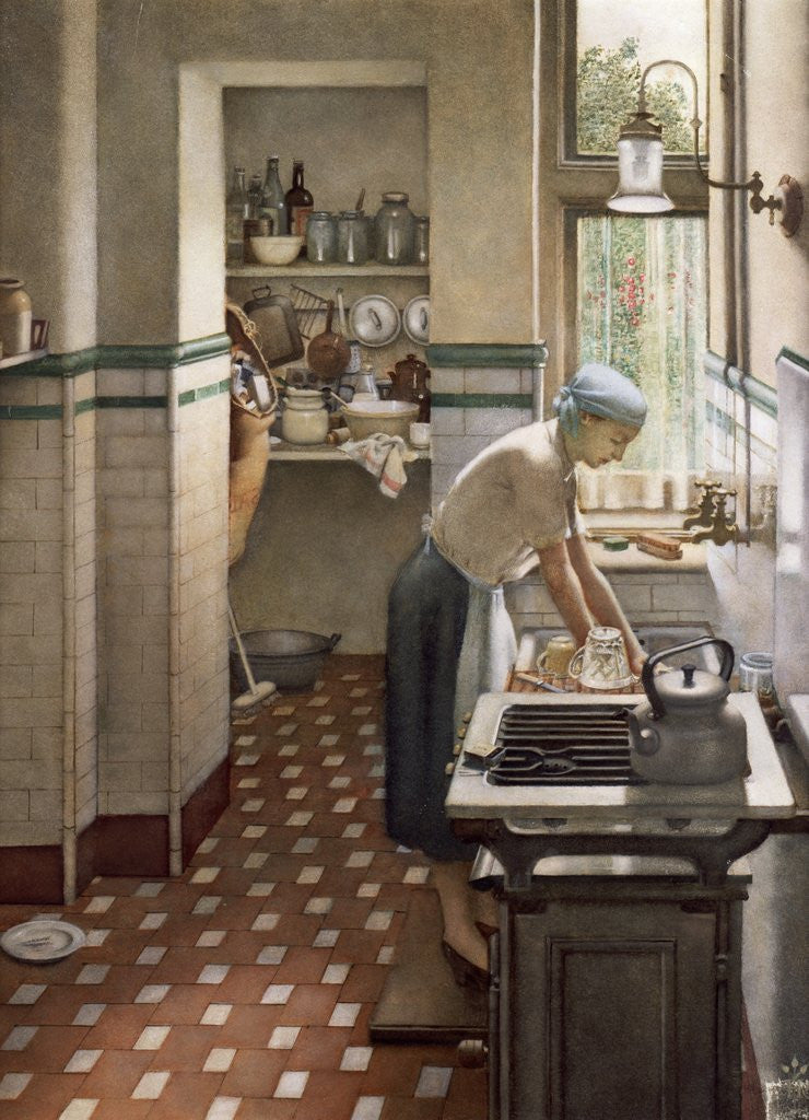 Detail of The tiled kitchen by Harry Bush