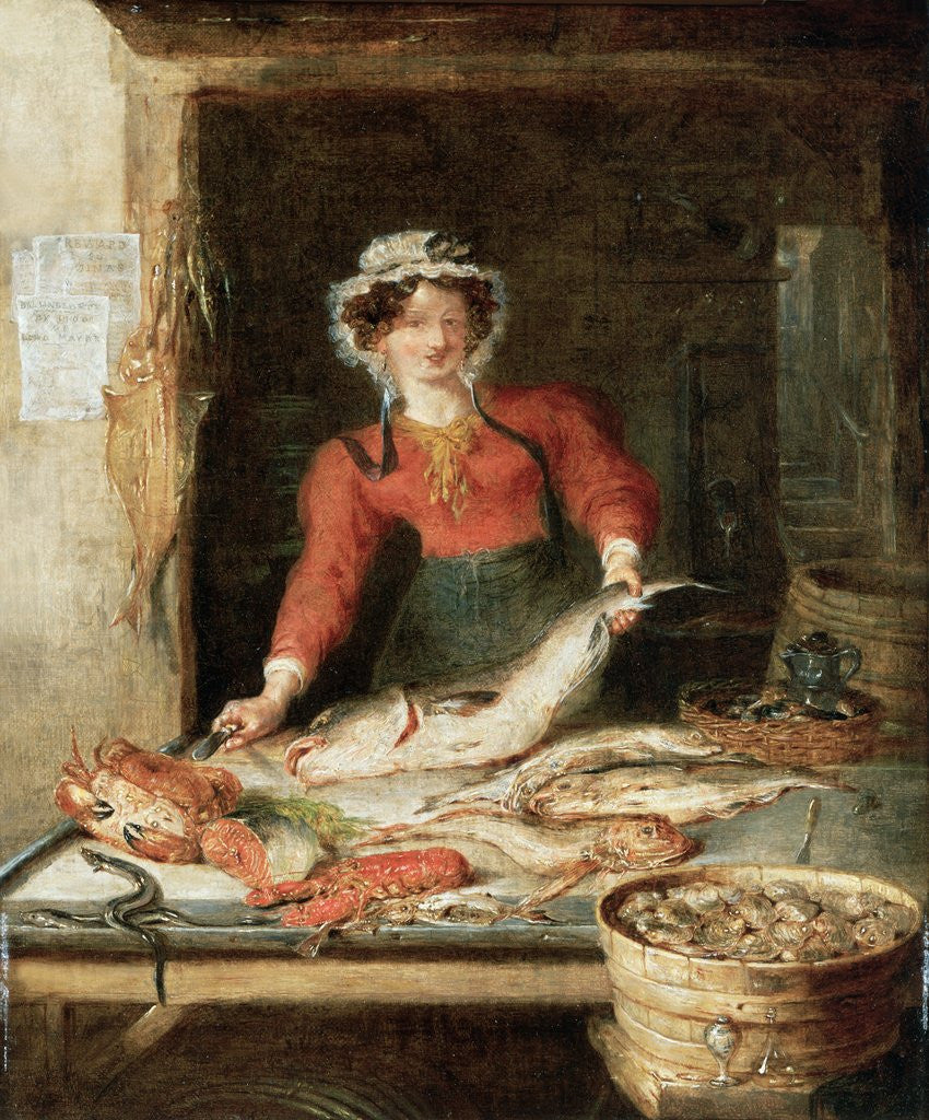 Detail of The Fish Stall by William Kidd