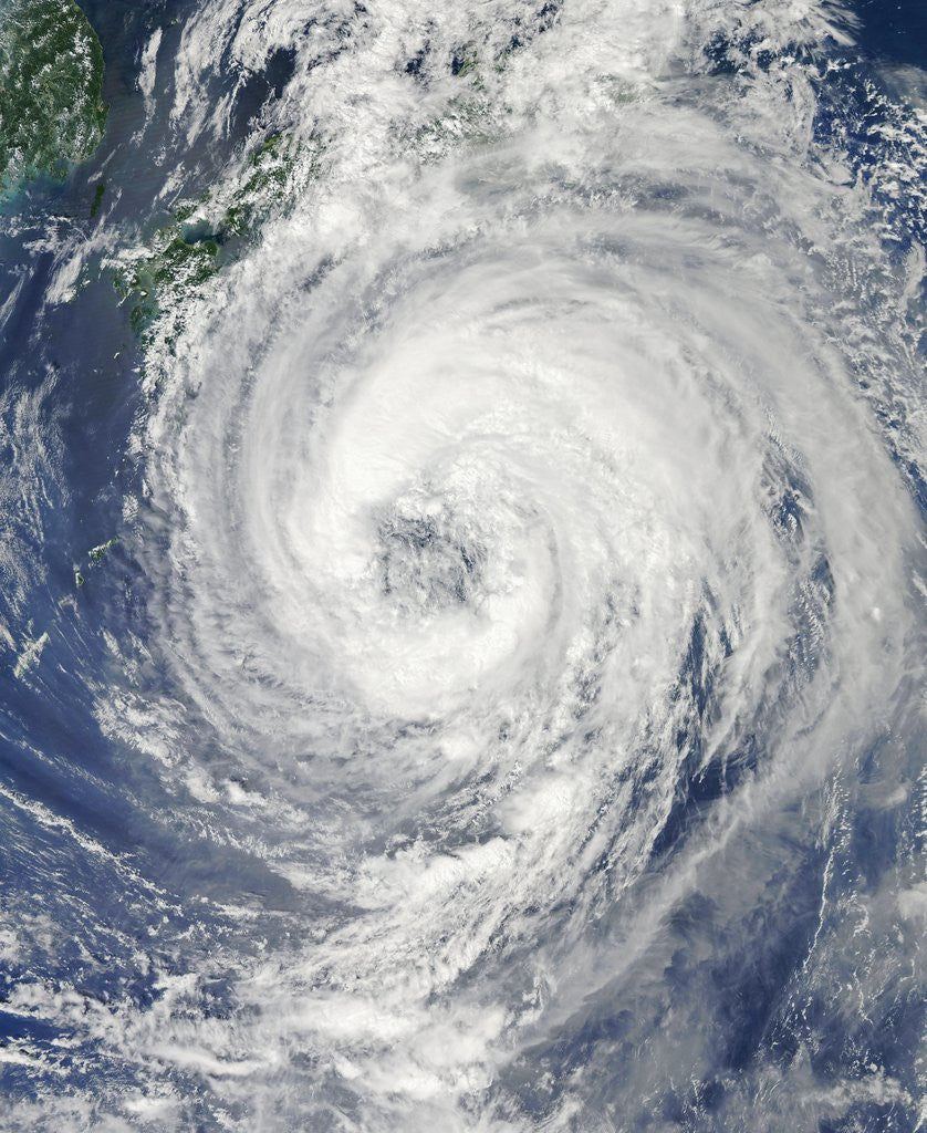 Detail of Satellite View of Tropical Storm Talas (15W) approaching Japan by Anonymous