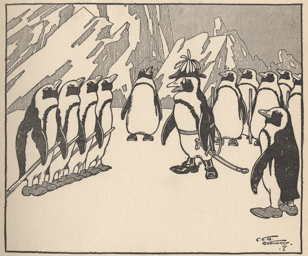 Detail of Penguin soldiers by Anonymous