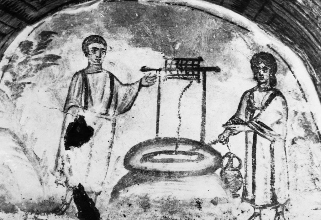 Detail of Frescoes Found in New Catacomb Discovery by Corbis