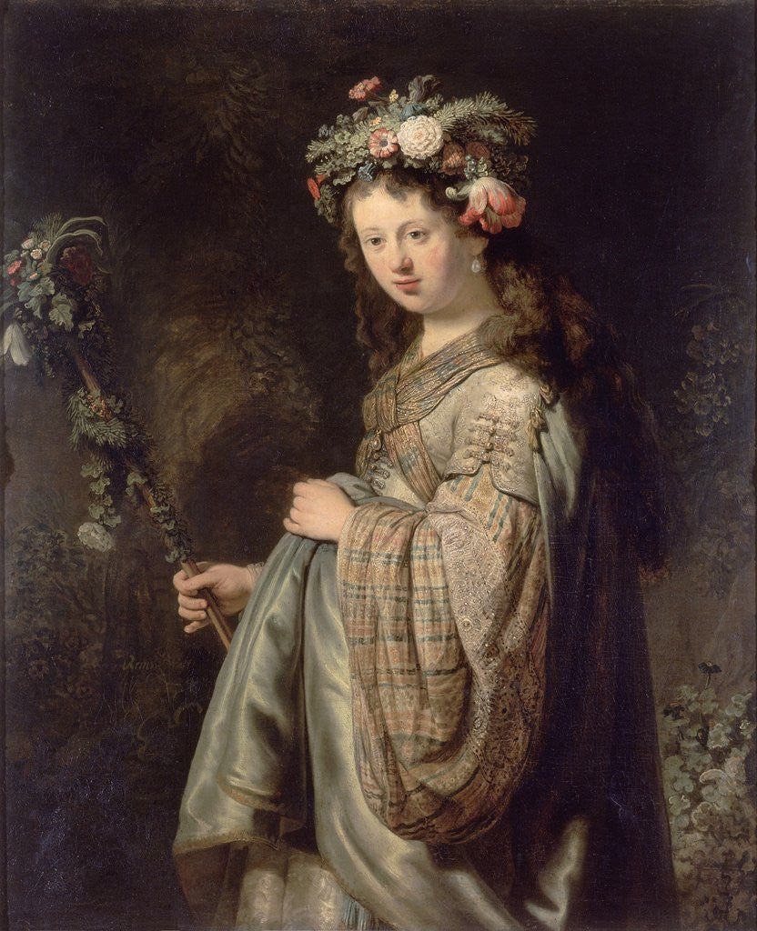 Detail of Flora by Rembrandt van Rijn