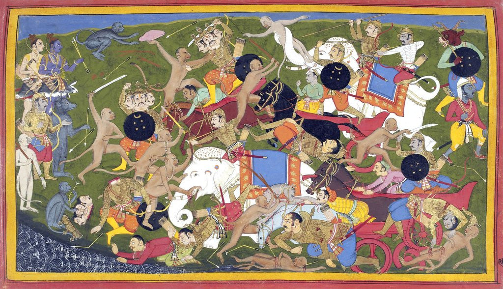 Detail of Battle Between the Armies of Rama and the King of Lanka by Corbis