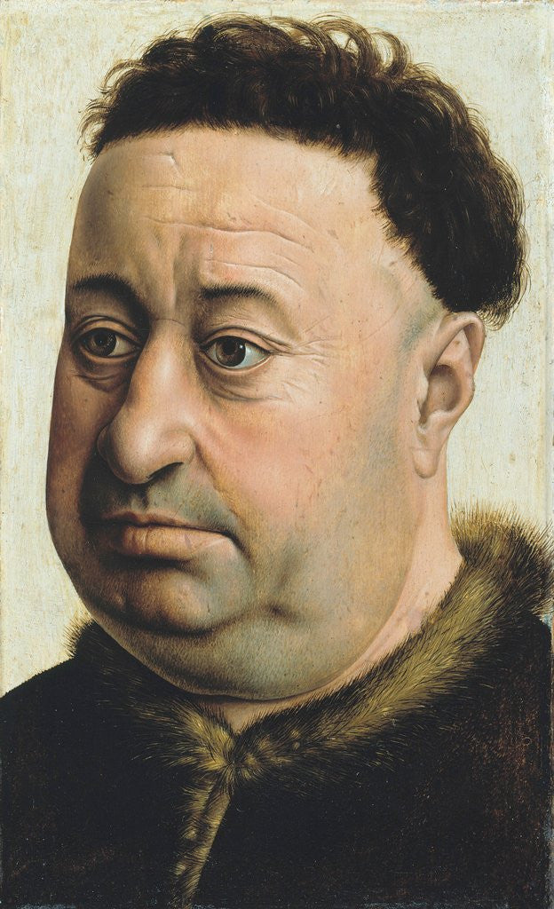 Detail of Portrait of a Fat Man by Robert Campin