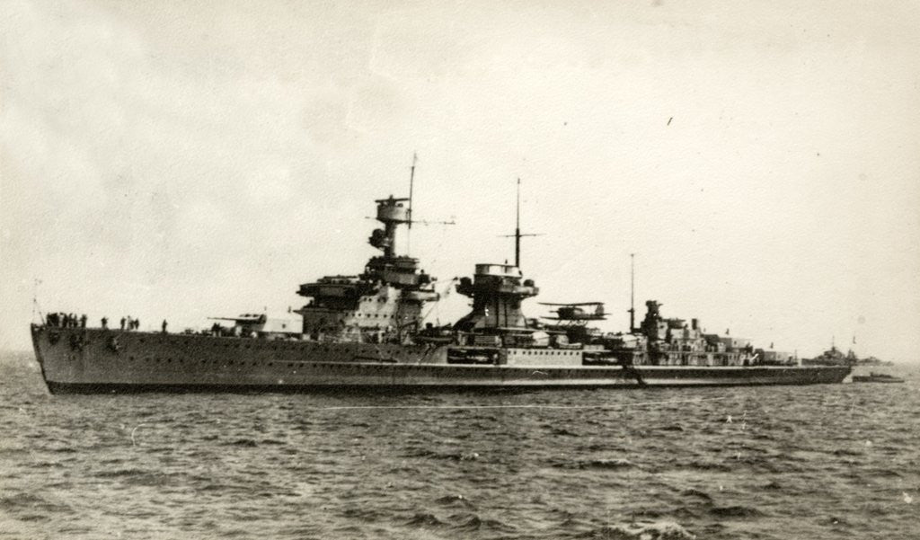 Detail of German light cruiser NÃ¼rnberg (Nuremberg in English) by Anonymous